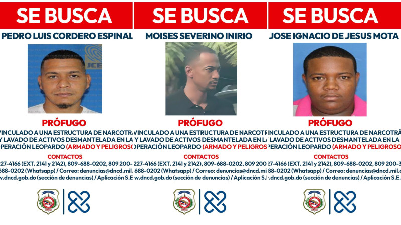 Otros tres vinculados en la Operación Leopardo, siguen prófugos de la Justicia.