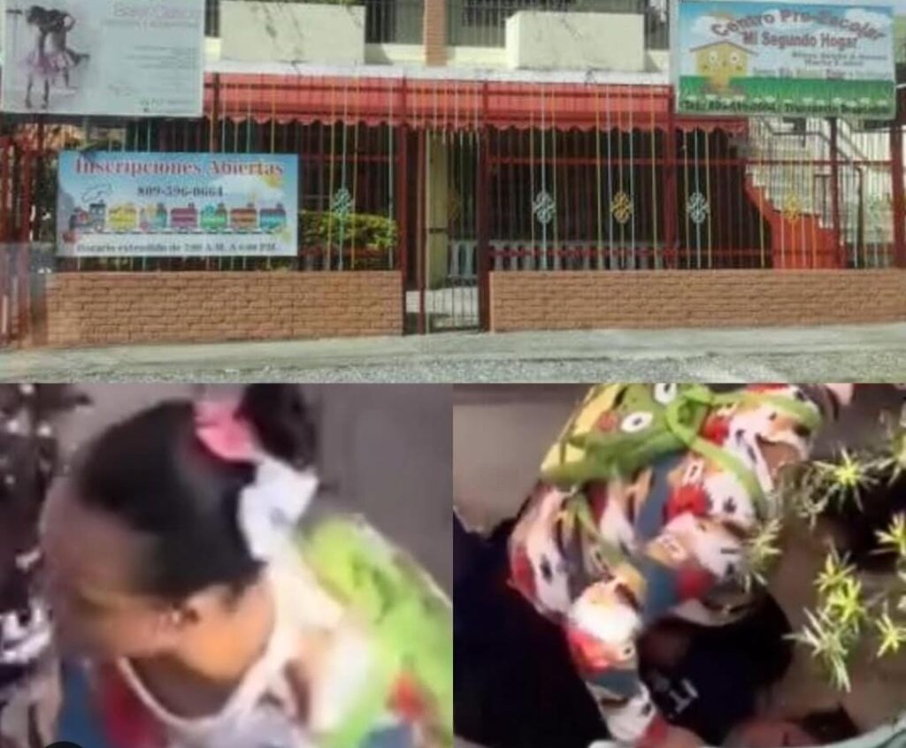 Las imágenes del audiovisual muestran el momento preciso en que la mujer presuntamente le infiere la agresión a la niña.