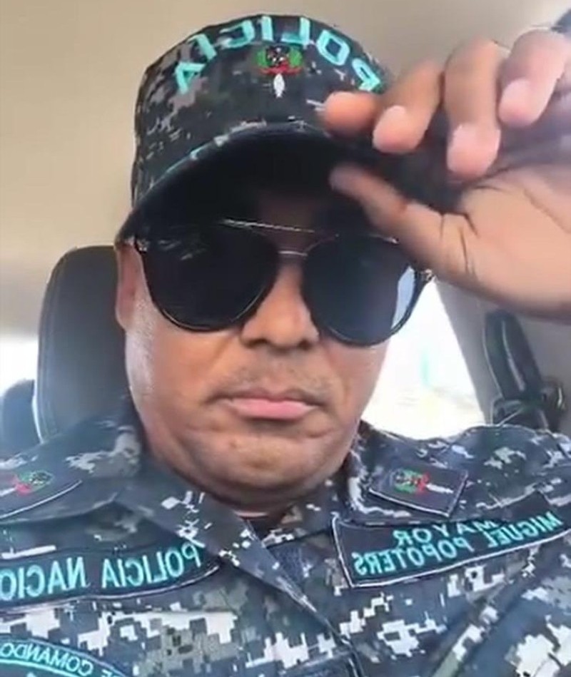 El mayor de la Policía Nacional, Silo Miguel Popoters Polanco asesinado en el Distrito Nacional, asesinado por los delincuentes que se entregan hoy ante la uniformada.